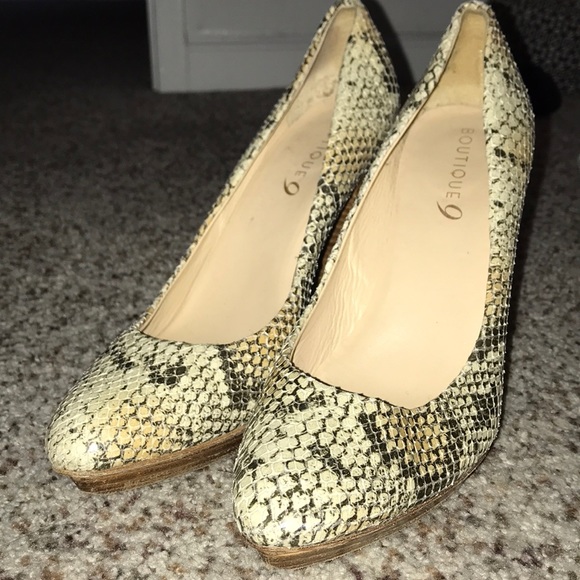 Python leather heels - Picture 2 of 7